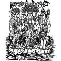 Dessin à colorier: Mythologie Hindou (Dieux et Déesses) #109212 - Coloriages à Imprimer Gratuits