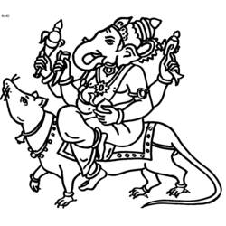 Dessin à colorier: Mythologie Hindou (Dieux et Déesses) #109215 - Coloriages à Imprimer Gratuits
