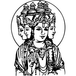 Dessin à colorier: Mythologie Hindou (Dieux et Déesses) #109218 - Coloriages à imprimer
