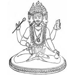 Dessin à colorier: Mythologie Hindou (Dieux et Déesses) #109219 - Coloriages à imprimer