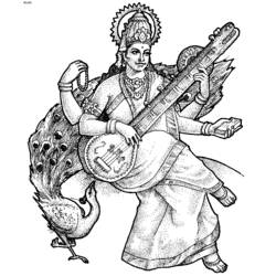 Dessin à colorier: Mythologie Hindou (Dieux et Déesses) #109220 - Coloriages à Imprimer Gratuits
