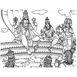 Dessin à colorier: Mythologie Hindou (Dieux et Déesses) #109221 - Coloriages à Imprimer Gratuits