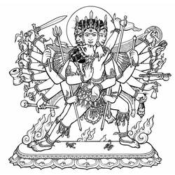 Dessin à colorier: Mythologie Hindou (Dieux et Déesses) #109231 - Coloriages à imprimer