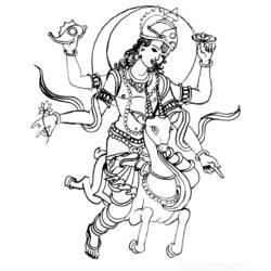 Dessin à colorier: Mythologie Hindou (Dieux et Déesses) #109240 - Coloriages à imprimer