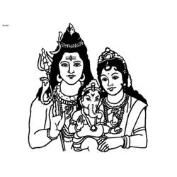 Dessin à colorier: Mythologie Hindou (Dieux et Déesses) #109252 - Coloriages à Imprimer Gratuits