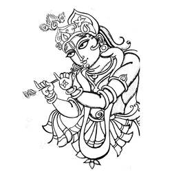 Dessin à colorier: Mythologie Hindou (Dieux et Déesses) #109257 - Coloriages à imprimer