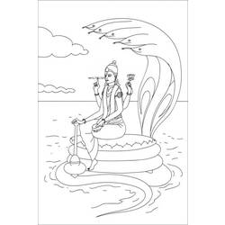 Dessin à colorier: Mythologie Hindou (Dieux et Déesses) #109264 - Coloriages à Imprimer Gratuits