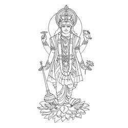 Dessin à colorier: Mythologie Hindou (Dieux et Déesses) #109266 - Coloriages à imprimer