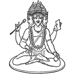 Dessin à colorier: Mythologie Hindou (Dieux et Déesses) #109267 - Coloriages à Imprimer Gratuits