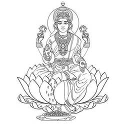 Dessin à colorier: Mythologie Hindou (Dieux et Déesses) #109269 - Coloriages à imprimer