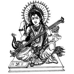 Dessin à colorier: Mythologie Hindou (Dieux et Déesses) #109289 - Coloriages à Imprimer Gratuits