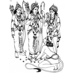 Dessin à colorier: Mythologie Hindou (Dieux et Déesses) #109295 - Coloriages à imprimer