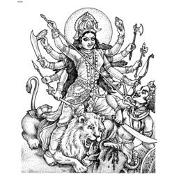 Dessin à colorier: Mythologie Hindou (Dieux et Déesses) #109297 - Coloriages à imprimer