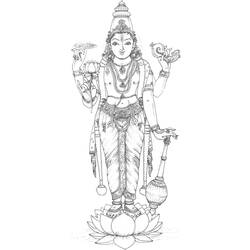 Dessin à colorier: Mythologie Hindou (Dieux et Déesses) #109298 - Coloriages à Imprimer Gratuits