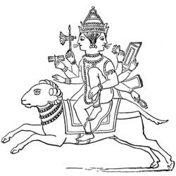 Dessin à colorier: Mythologie Hindou (Dieux et Déesses) #109303 - Coloriages à Imprimer Gratuits