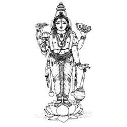 Dessin à colorier: Mythologie Hindou (Dieux et Déesses) #109308 - Coloriages à Imprimer Gratuits