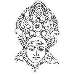 Dessin à colorier: Mythologie Hindou (Dieux et Déesses) #109325 - Coloriages à imprimer