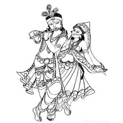 Dessin à colorier: Mythologie Hindou (Dieux et Déesses) #109337 - Coloriages à imprimer