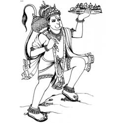 Dessin à colorier: Mythologie Hindou (Dieux et Déesses) #109353 - Coloriages à imprimer