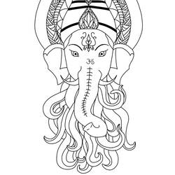 Dessin à colorier: Mythologie Hindou (Dieux et Déesses) #109368 - Coloriages à imprimer
