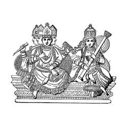 Dessin à colorier: Mythologie Hindou (Dieux et Déesses) #109395 - Coloriages à Imprimer Gratuits