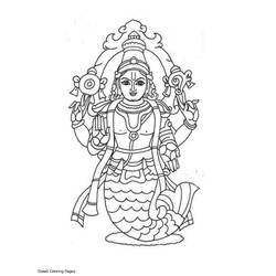 Dessin à colorier: Mythologie Hindou (Dieux et Déesses) #109413 - Coloriages à Imprimer Gratuits