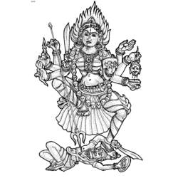 Dessin à colorier: Mythologie Hindou (Dieux et Déesses) #109418 - Coloriages à imprimer