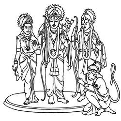 Dessin à colorier: Mythologie Hindou (Dieux et Déesses) #109420 - Coloriages à Imprimer Gratuits