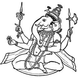 Dessin à colorier: Mythologie Hindou (Dieux et Déesses) #109433 - Coloriages à Imprimer Gratuits