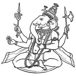 Dessin à colorier: Mythologie Hindou (Dieux et Déesses) #109440 - Coloriages à Imprimer Gratuits