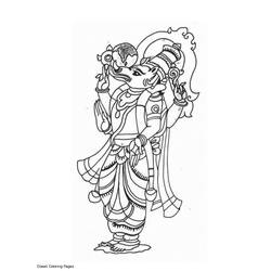 Dessin à colorier: Mythologie Hindou (Dieux et Déesses) #109443 - Coloriages à Imprimer Gratuits