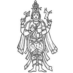 Dessin à colorier: Mythologie Hindou (Dieux et Déesses) #109444 - Coloriages à Imprimer Gratuits