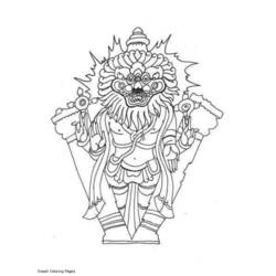 Dessin à colorier: Mythologie Hindou (Dieux et Déesses) #109449 - Coloriages à Imprimer Gratuits