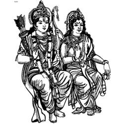 Dessin à colorier: Mythologie Hindou (Dieux et Déesses) #109460 - Coloriages à Imprimer Gratuits