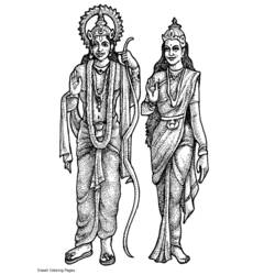 Dessin à colorier: Mythologie Hindou (Dieux et Déesses) #109461 - Coloriages à Imprimer Gratuits
