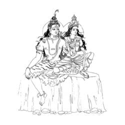 Dessin à colorier: Mythologie Hindou (Dieux et Déesses) #109467 - Coloriages à Imprimer Gratuits