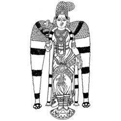 Dessin à colorier: Mythologie Hindou (Dieux et Déesses) #109475 - Coloriages à Imprimer Gratuits