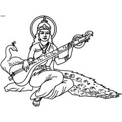 Dessin à colorier: Mythologie Hindou (Dieux et Déesses) #109507 - Coloriages à Imprimer Gratuits