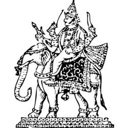 Dessin à colorier: Mythologie Hindou (Dieux et Déesses) #109543 - Coloriages à Imprimer Gratuits