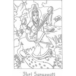 Dessin à colorier: Mythologie Hindou (Dieux et Déesses) #109551 - Coloriages à Imprimer Gratuits