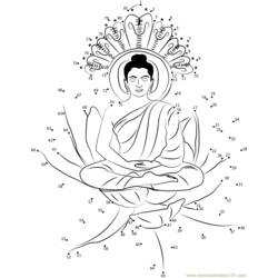 Dessin à colorier: Mythologie Hindou: Bouddha (Dieux et Déesses) #89524 - Coloriages à imprimer