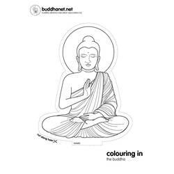 Dessin à colorier: Mythologie Hindou: Bouddha (Dieux et Déesses) #89532 - Coloriages à imprimer
