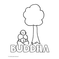 Dessin à colorier: Mythologie Hindou: Bouddha (Dieux et Déesses) #89538 - Coloriages à Imprimer Gratuits