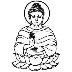 Dessin à colorier: Mythologie Hindou: Bouddha (Dieux et Déesses) #89543 - Coloriages à imprimer
