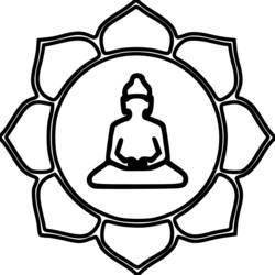 Dessin à colorier: Mythologie Hindou: Bouddha (Dieux et Déesses) #89545 - Coloriages à imprimer