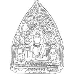 Dessin à colorier: Mythologie Hindou: Bouddha (Dieux et Déesses) #89560 - Coloriages à Imprimer Gratuits