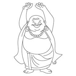 Dessin à colorier: Mythologie Hindou: Bouddha (Dieux et Déesses) #89564 - Coloriages à Imprimer Gratuits