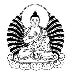 Dessin à colorier: Mythologie Hindou: Bouddha (Dieux et Déesses) #89576 - Coloriages à imprimer