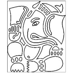 Dessin à colorier: Mythologie Hindou: Ganesh (Dieux et Déesses) #96901 - Coloriages à Imprimer Gratuits
