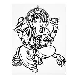 Dessins à colorier: Mythologie Hindou: Ganesh - Coloriages à Imprimer
